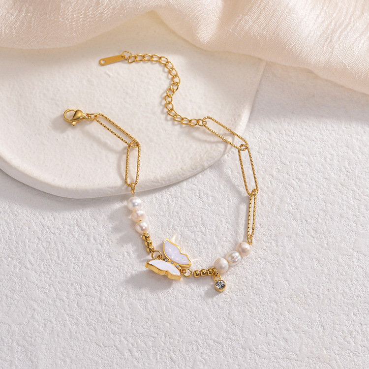 Butterfly Pearl Bracelet